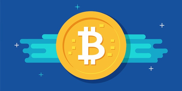 Bitcoin-Goldmünze im Hintergrund