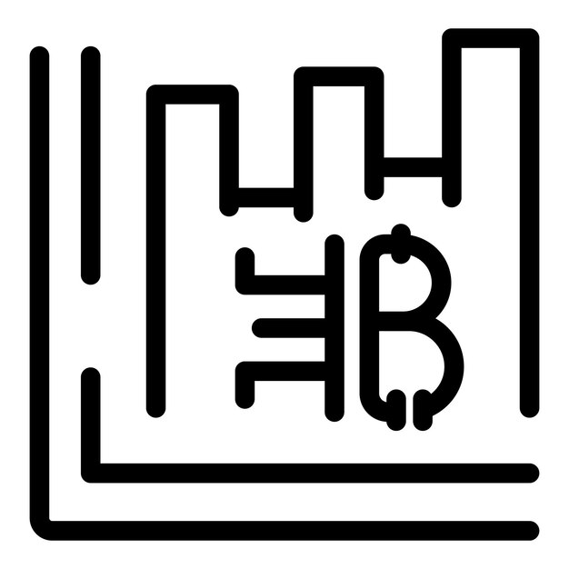 Bitcoin-Kryptowährung zeigt Wachstum auf einem Finanzdiagramm