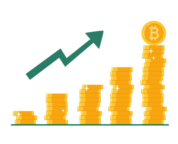 Bitcoin-Wertwachstumskonzept