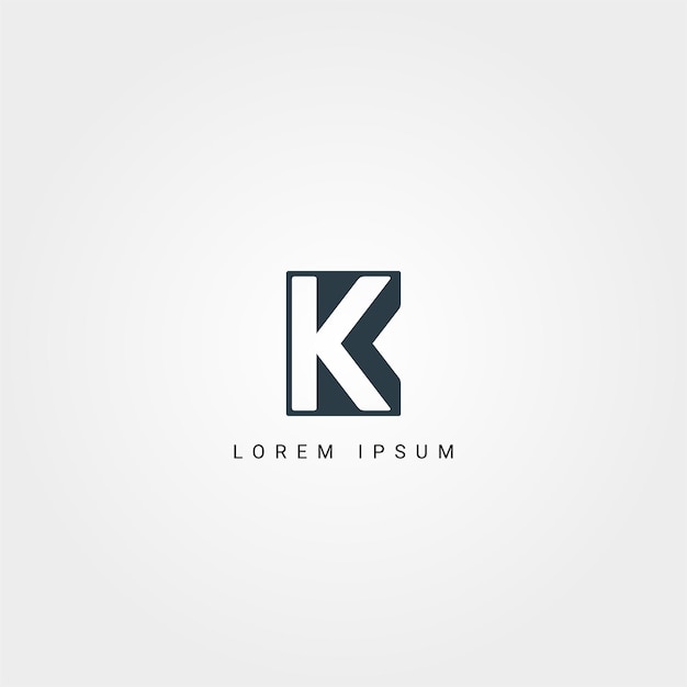 BK Alphabet letters Initials Monogram logo KB B and K