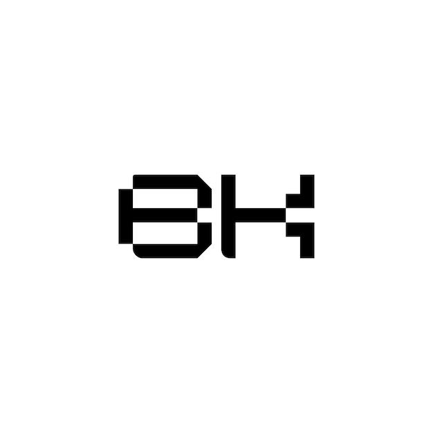 BK-Monogramm-Logo-Design, Buchstabe, Text, Name, Symbol, monochromes Logo, Alphabet-Zeichen, einfaches Logo