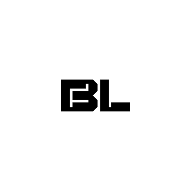 BL Monogramm Logo Design Buchstabe Text Name Symbol Monochrom Logotyp Alphabet Zeichen Einfaches Logo