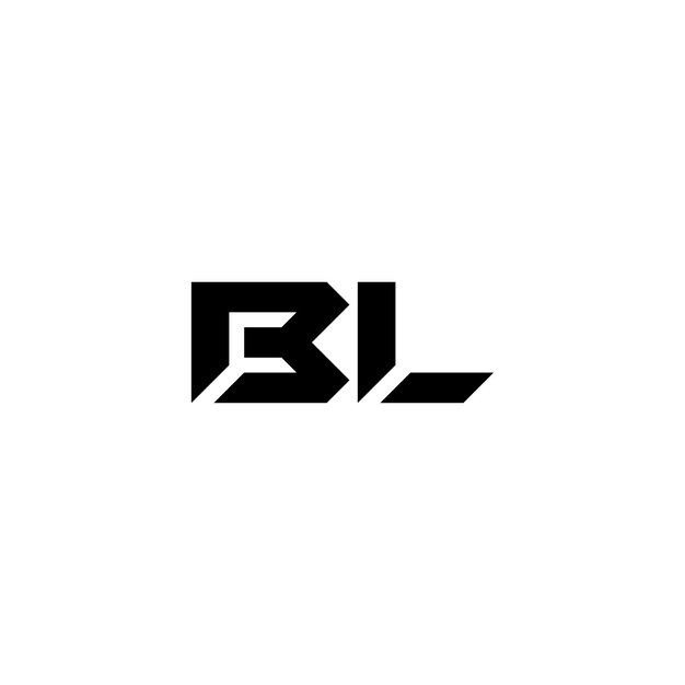 BL Monogramm Logo Design Buchstabe Text Name Symbol Monochrom Logotyp Alphabet Zeichen Einfaches Logo
