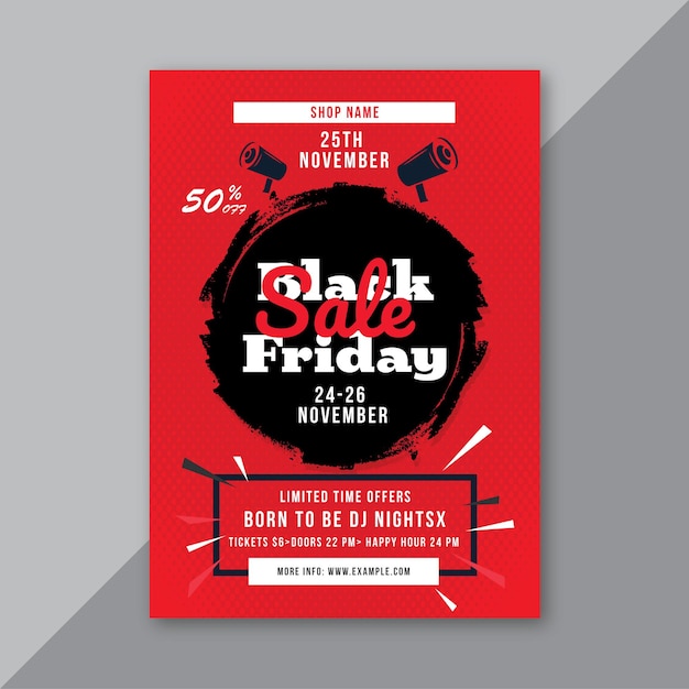 Vektor black friday angebot poster vorlage