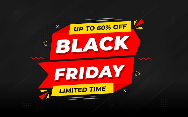 Black Friday Banner Besonderes Rabattangebot Design Produktrabatt Festival Banner Design Black Friday Verkaufssatz Flachvektor Illustration