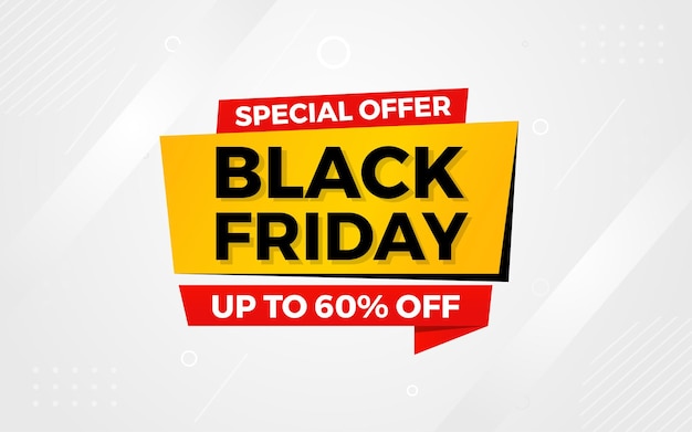Black Friday Banner Besonderes Rabattangebot Design Produktrabatt Vektor-Illustration