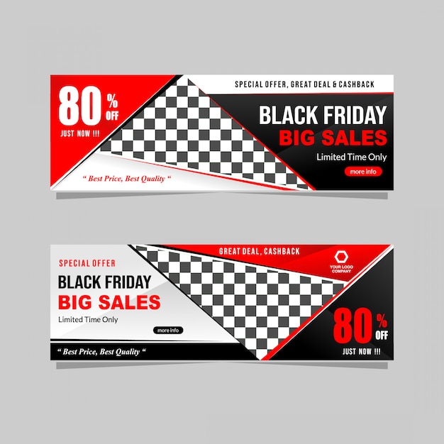 Vektor black friday banner-design-sammlung