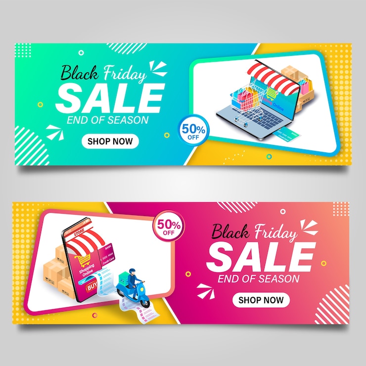 Vektor black friday banner design vorlage.