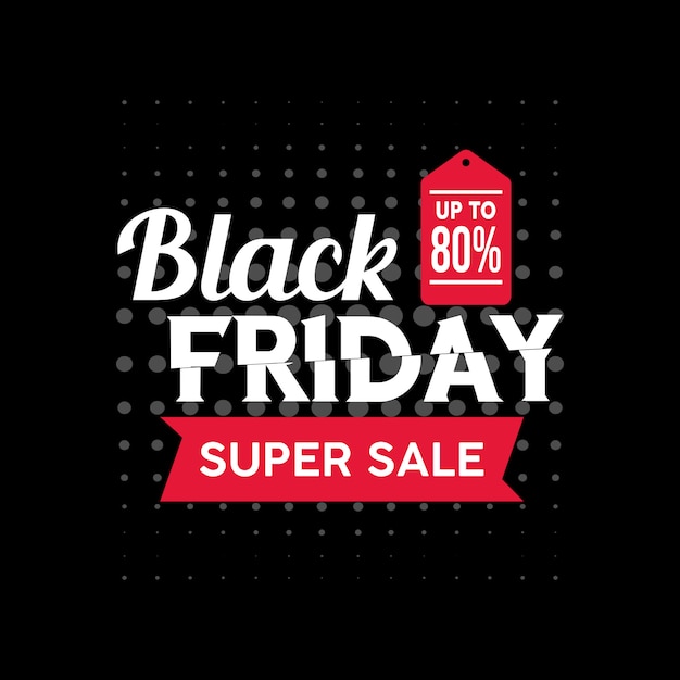 Black Friday Banner Illustration