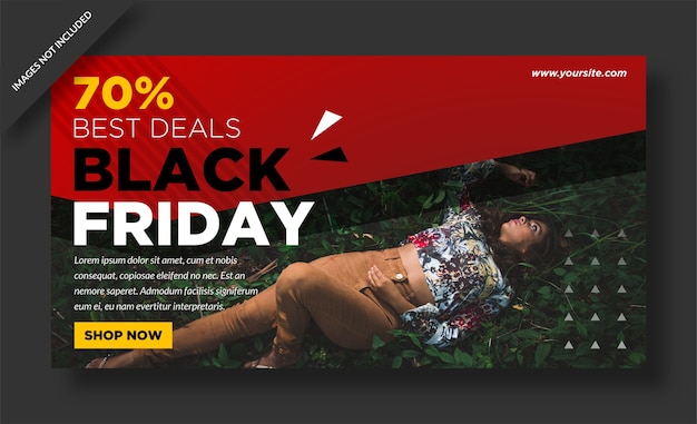 Black friday banner und social media post