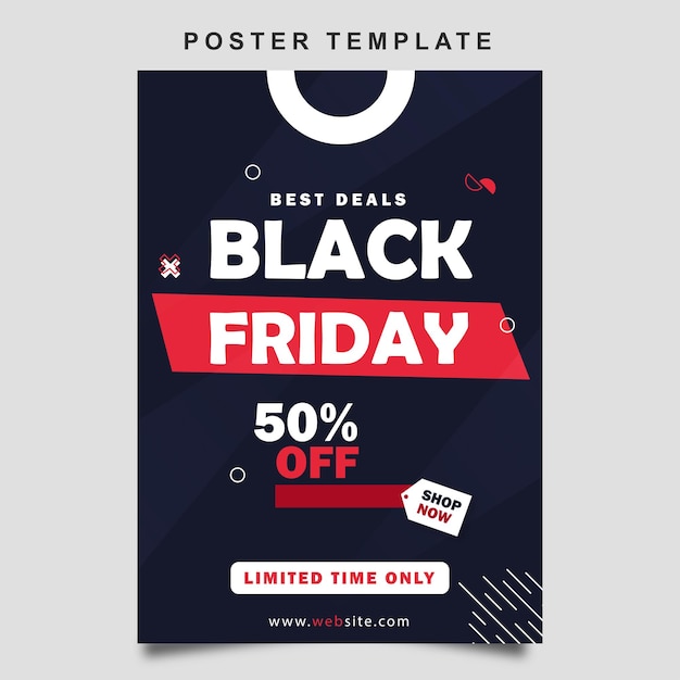 Black Friday Deals flache Design-Flyer-Vorlage