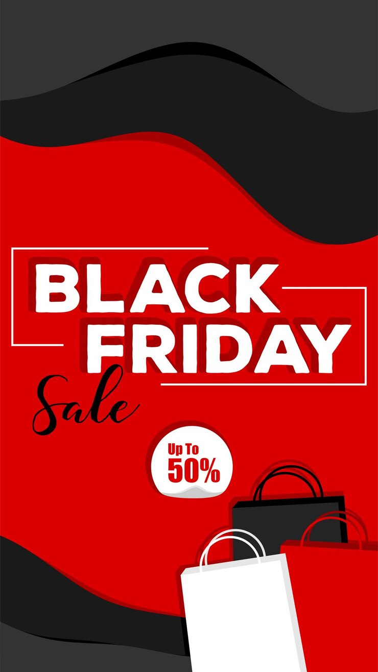 Black Friday Design in Schwarz und Rot