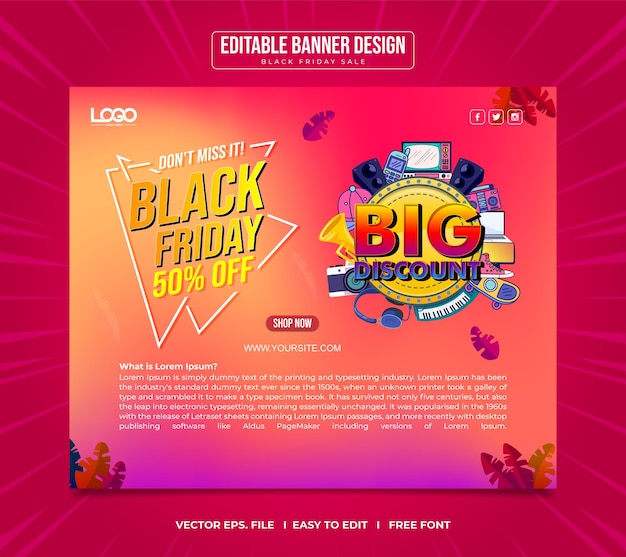 Black Friday-Designvorlage