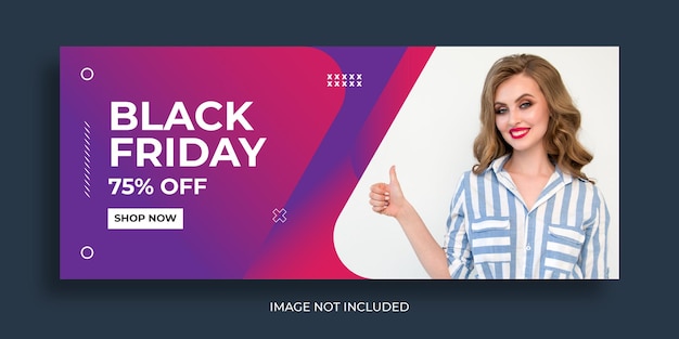 Black friday fashion sale banner