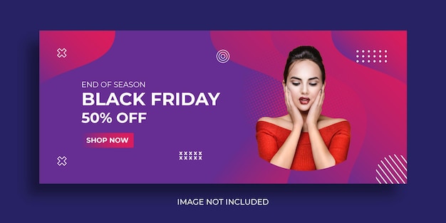 Black friday fashion sale banner