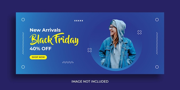 Black friday fashion sale banner