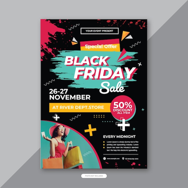 Black friday flyer vorlage