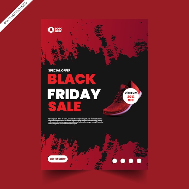 Vektor black friday flyer vorlage