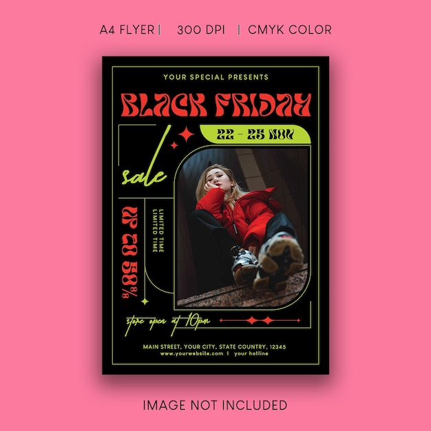 Vektor black friday-flyer