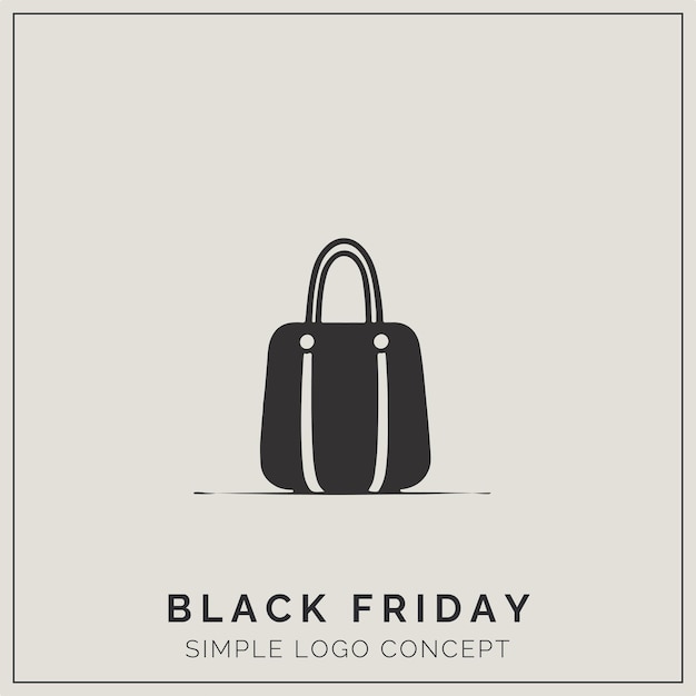 Black friday-logo-konzept für branding und event