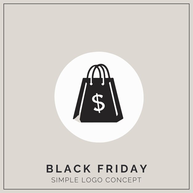 Vektor black friday-logo-konzept für branding und event