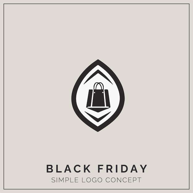 Black friday-logo-konzept für branding und event