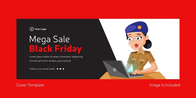 Black friday mega sale deckblatt design