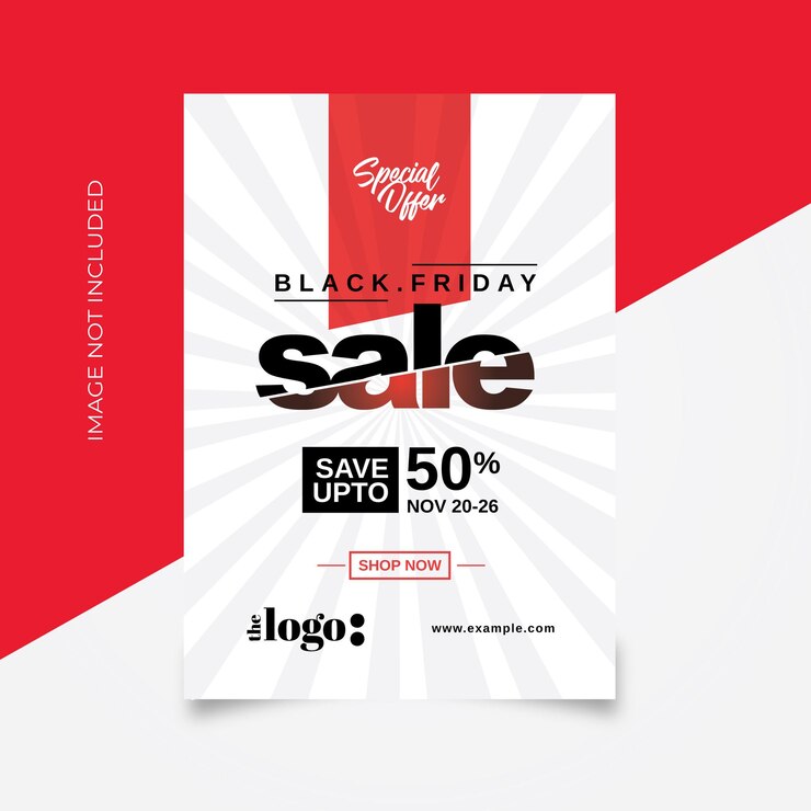 Vektor black friday post
