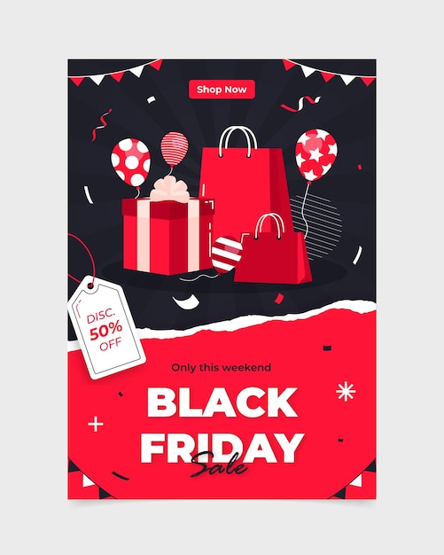 Black friday-poster-event-verkauf