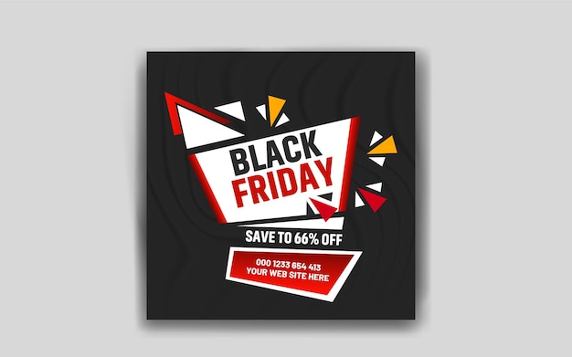 Vektor black friday rabatt und verkauf social-media-post-design-vorlage