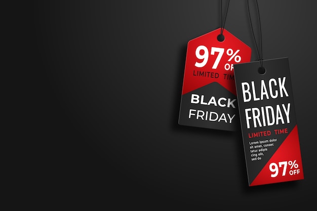 Black Friday realistischer Preis. Verkaufspreisetiketten