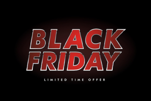 Black friday sale 3d vector banner moderne typografische design-vorlage. verkauf, promotion, begrenzte und saisonale angebote illustration. sonderangebot-vektor-hintergrund mit typografie und muster