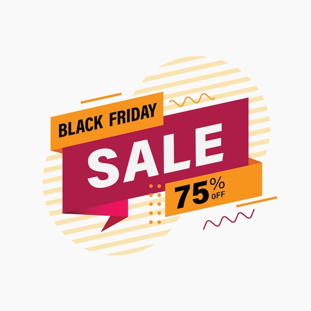 Black Friday Sale auf Weiß