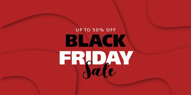 Black friday sale banner im 3d-stil.