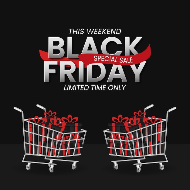 Vektor black friday sale banner konzept.