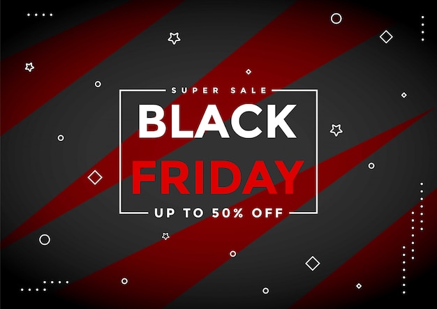 Black friday sale banner layout-vorlage