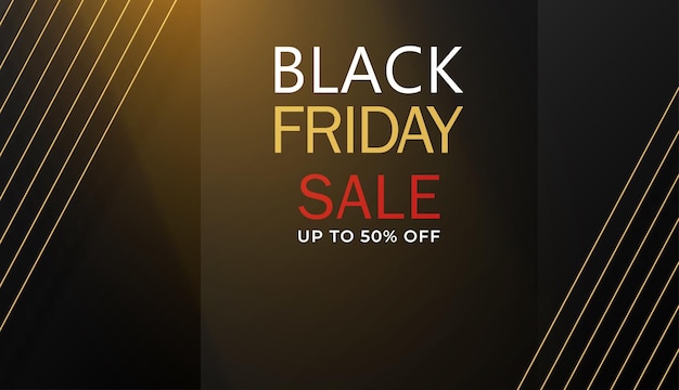 Black Friday Sale Banner Poster-Logo auf dunklem Hintergrund