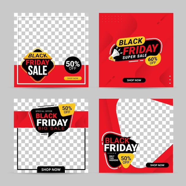 Black Friday Sale Banner Social Media Post Vorlage