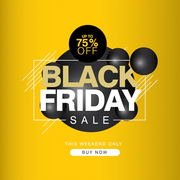 Black friday sale bis zu 75% rabatt auf banner