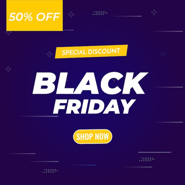 Vektor black friday sale blue discount banner