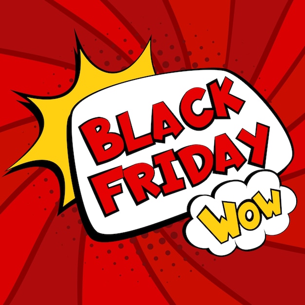 Black friday sale comic banner, buch hintergrundvorlage