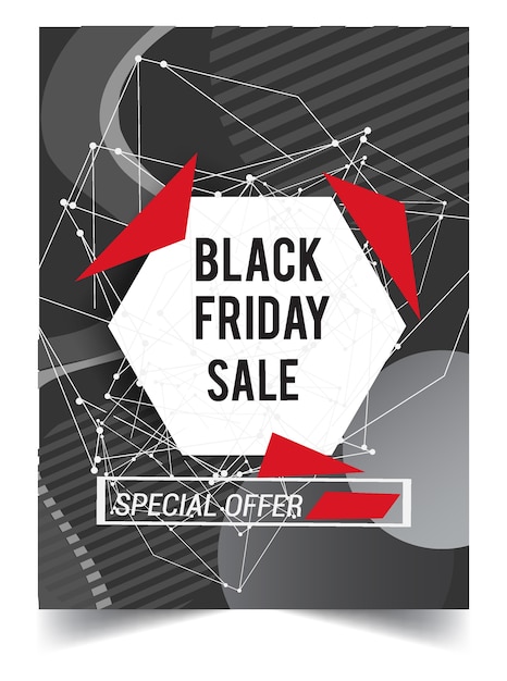 Black friday sale design-vorlage mit modernen und einfachen design.