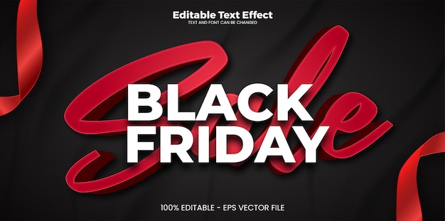 Black Friday Sale editierbarer Texteffekt im modernen Trendstil