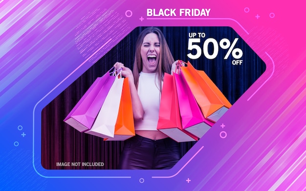 Black friday sale flyer vorlage bunt