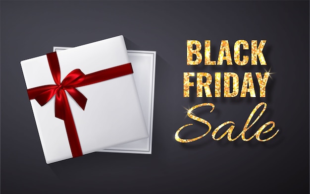 Black friday sale goldener glitzer funkeln