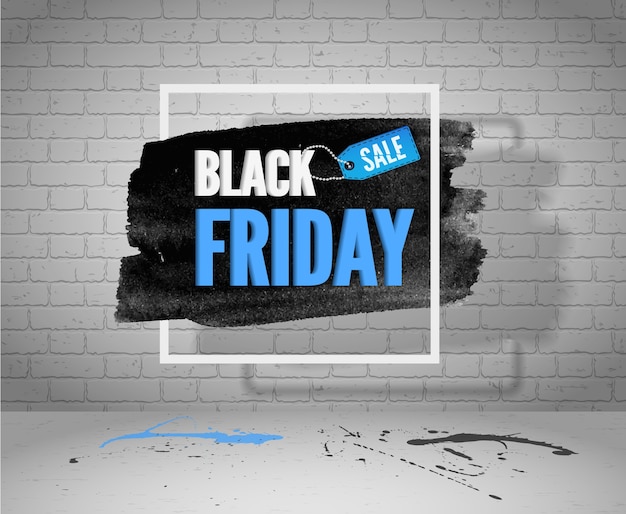 Black friday sale grunge banner für web oder werbung