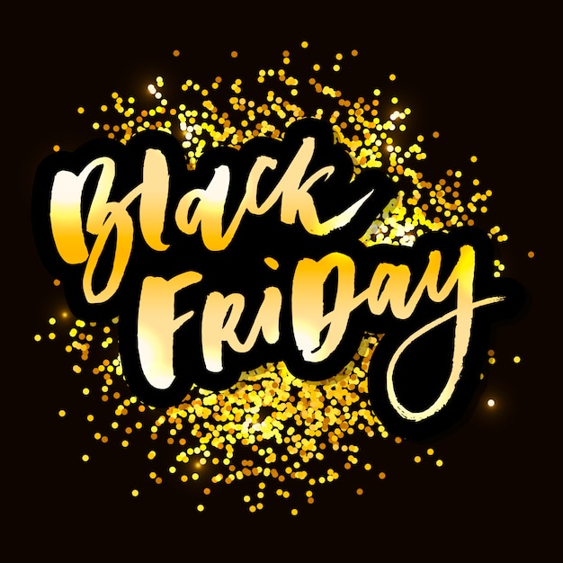 Black friday sale handgemachte schrift, kalligraphie für logo, banner, etiketten, abzeichen, drucke, plakate, web.