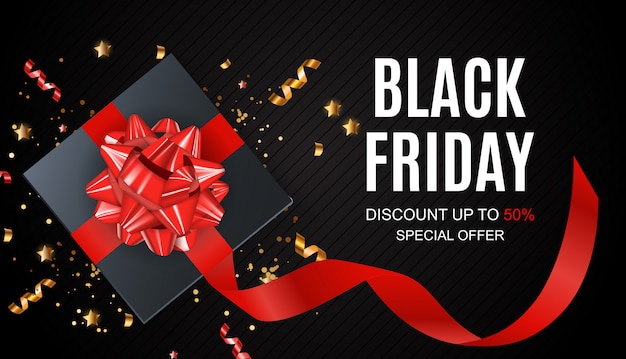 Black Friday Sale Inschrift Banner Design Vorlage. Illustration