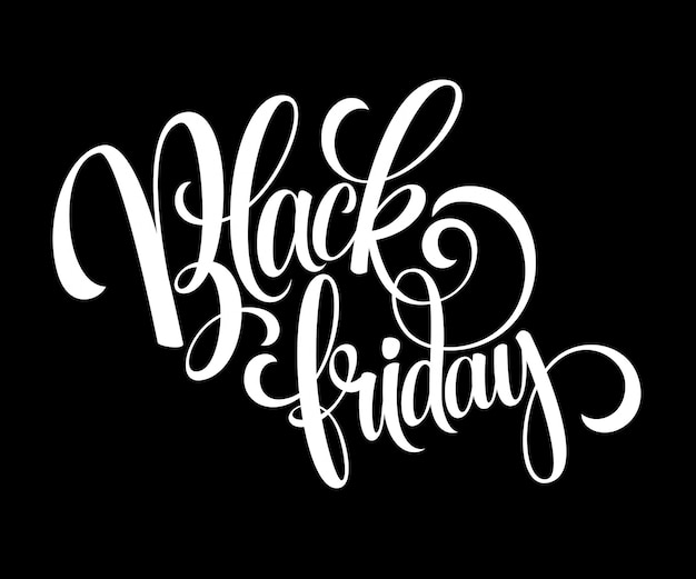 Vektor black friday sale kalligraphisches design.