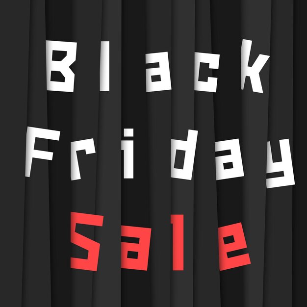 Black friday sale mit streifen. konzept des großhandels, des handels, der werbung, des ausverkaufs, der wirtschaft, der werbung, des e-commerce, des schnäppchenverkaufs, des heißen deals. flat style trend modernes design-vektor-illustration